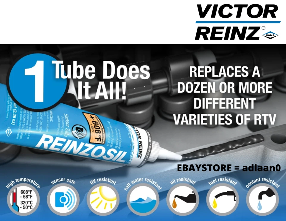 VICTOR REINZ RTV Silicone Reinzosil Sealant 703141410 300°C 70ml X 20 - Image 4 of 4