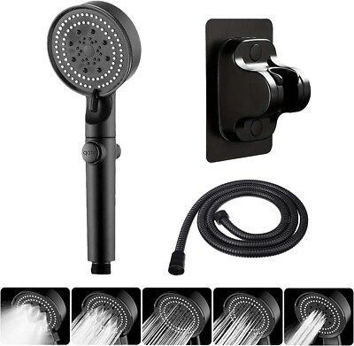 #ad High Pressure Handheld Shower Head 5 Spray Settings for RV Camper Mobil Home Set $29.99
