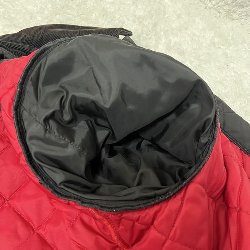 Rare Barbour Quilted Jacket Leather Corduroy Sheep L Men's Outdoor - Picture 14 of 16