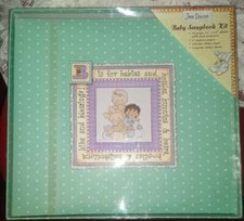 CUTE New Janie Dawson Baby Scrapbooking Kit Colorful Pastel Sheets Stickers