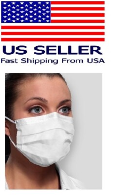 2000 Pcs ASTM Level 3 WHITE Earloop  Mask Made in USA AUTHORIZED - CROSSTEX