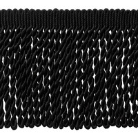 Basic Trim Collection, Style# BFS6, Farbe# K9 Reines Schwarz, Fransenband
