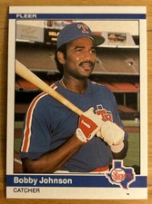 1984 Fleer Bobby Johnson Baseball Card 420 High-Grade NM Uncle Is Ernie Banks