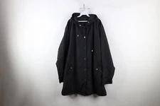 Vintage 90s Y2K Streetwear Mens 2XL Blank Full Length Hooded Windbreaker Jacket