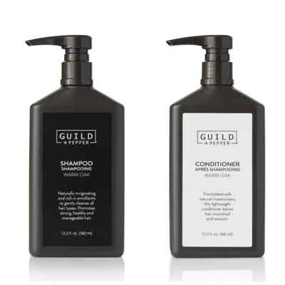 Guild + Pepper Warm Oak Shampoo & Conditioner Bundle 360ml New