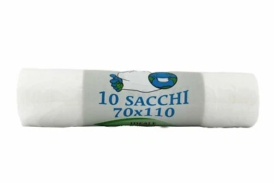 50 SACCHI ORGANICO BIODEGRADABILI COMPOSTABILE 70x110 RACCOLTA UMIDO SPAZZATURA