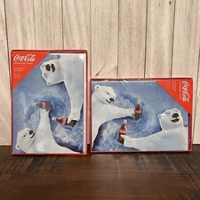 NIB Coca Cola Polar Bear Coke Bottle 5x7 Christmas Cards - 16 Cards (8 Ct @ 2)