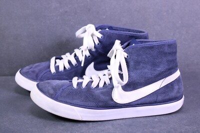 Nike Sneaker Primo Court Mid Sportschuhe Gr. 39 blau weiß Leder Suede CH1-520