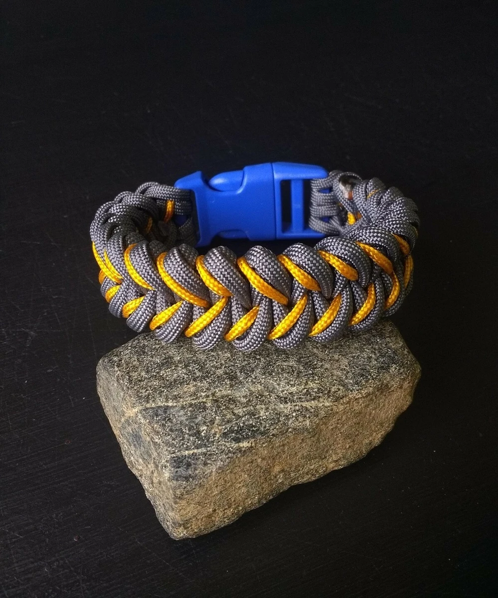 Handmade Stitched Shark Jawbone Paracord Bracelet for a 7 1/2 Wrist