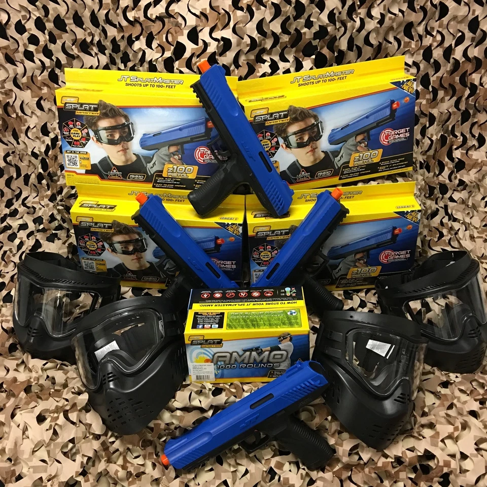 JT PAINTBALL NEW JT Splatmaster Z100 Spring Paintball Pistol Gun Marker 2 vs 2 Package Kit