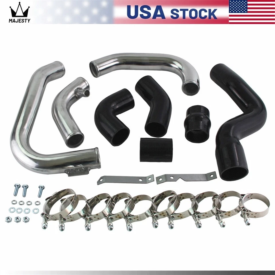 Front Mount Intercooler Kit for Audi A4 1.8T Turbo B6 Quattro 2002-2006 Black - Imagem 4 de 4