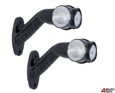 2 x Stalk Side Markers Led Red Amber Rubber White E- marked Truck Trailer 12/24V