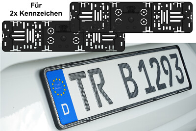  2x Stück TOP Elegante Rahmenlose Kennzeichenhalter Für Kennzeichen 520 x 110 mm