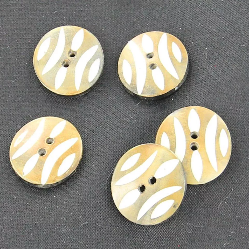 5 Pieces Real Horn Buttons Set, Blazers Suits Coats Natural Horn Blazer Buttons - Image 3 of 3