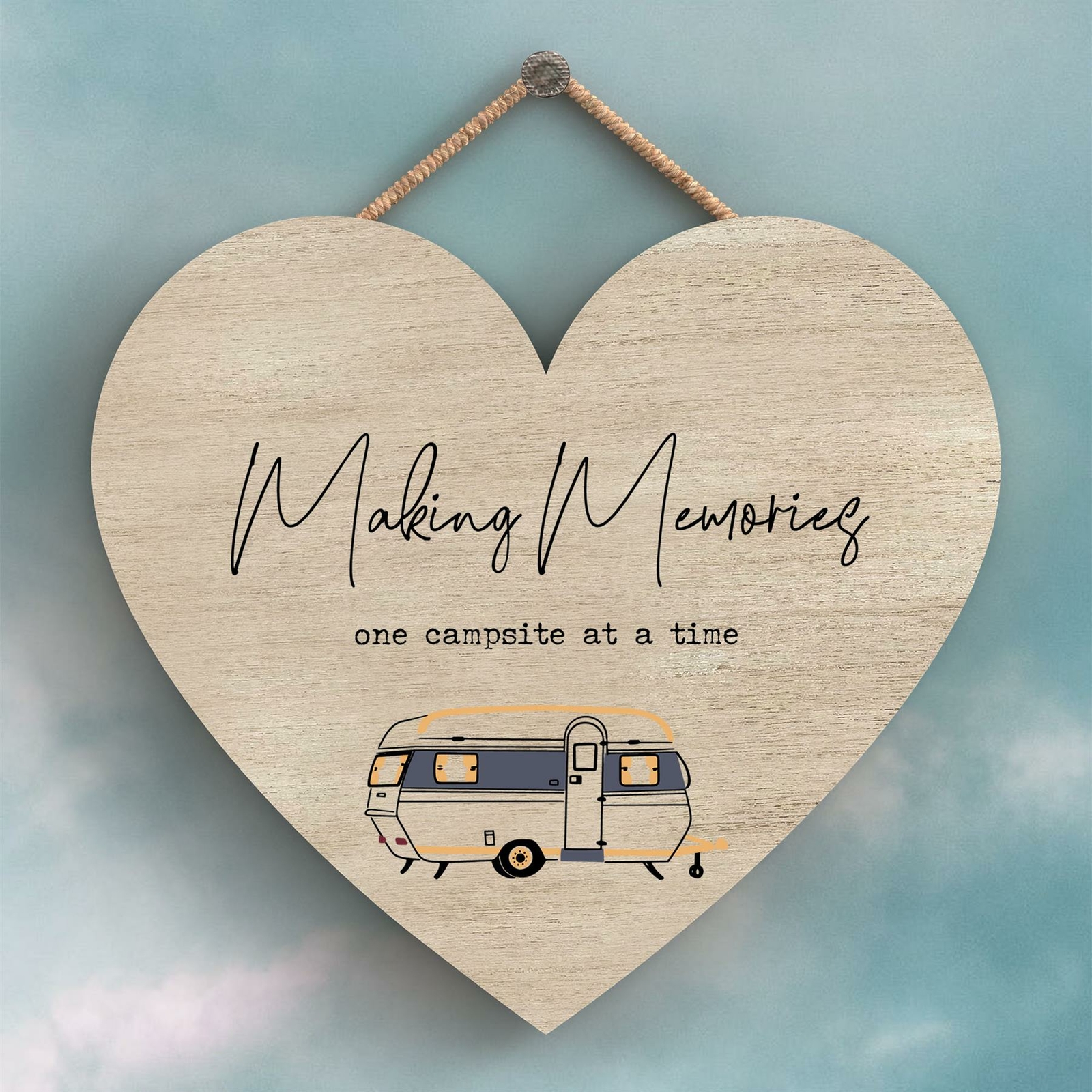 MAKING MEMORIES CAMPER CARAVAN CAMPING THEMED HANGING PLAQUE