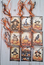 9 Halloween Handmade Gift Tags Scrapbooks Junk Journals Crafts Planners Parties