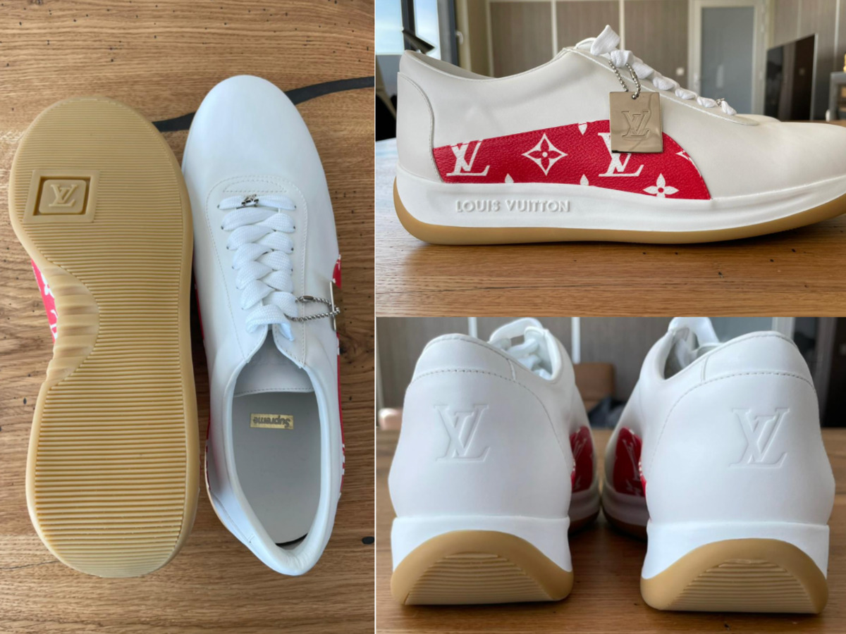 Louis Vuitton x Supreme Monogram LV Run Away Sneakers Schuhe Shoes Trainers  42