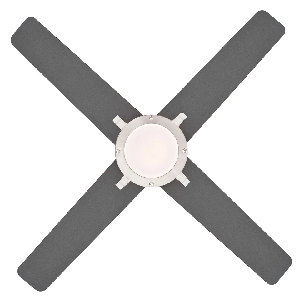 Modern Ceiling Fan With LED Light and Remote Control Oscar Nickel 122 CM - Image 3 of 4