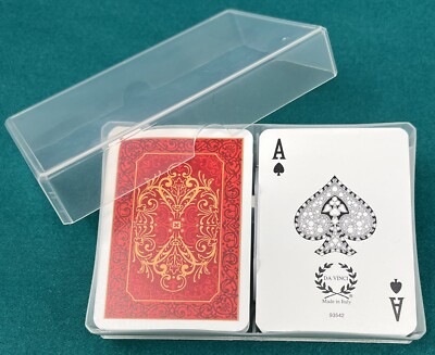 Discounted DA VINCI Persiano 100% Plastic Playing Cards Poker Size Regular Index