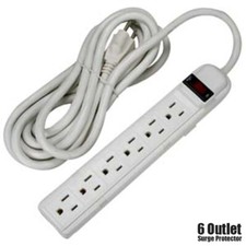 6 Outlet Socket Power Strip Surge Protector 90J US Plug 12FT Extension Cord