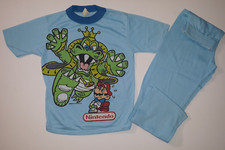 Nintendo Super Mario Bowser Kids Shirt  Pants Set Size 8/10 1988 RARE Vintage
