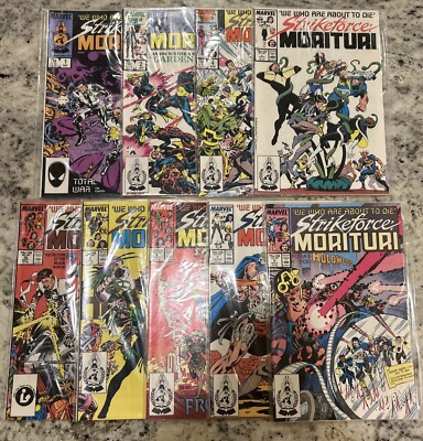 Strikeforce Morituri #1, 2, 4-10 Set 1986-1987 Marvel Comics 1980s Sci-fi Lot