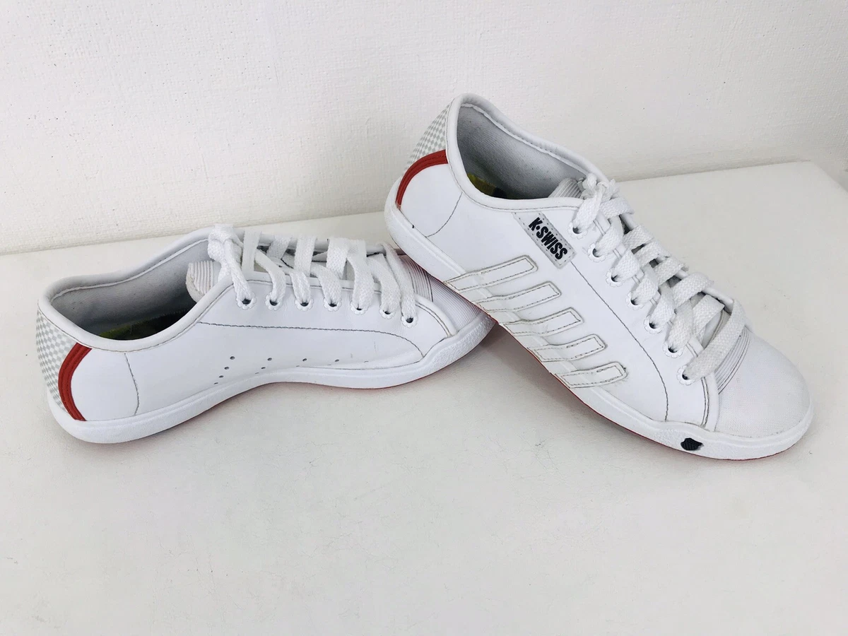 K swiss sales white leather