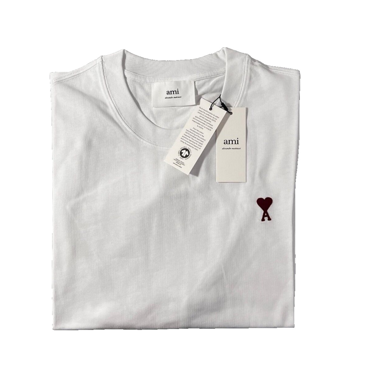 Ami Paris T-shirt | Uni SEX Alexandre Mattiussi De Coeur Heart White | L