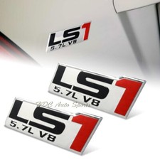 2 X Ls15.7lv8 Bumpertrunkenginehood Red Aluminum Sticker Decal Emblem Badge