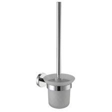 DianHydro Onia Chrome Brass and Glass Wall Brush Holder Bathroom Accessories