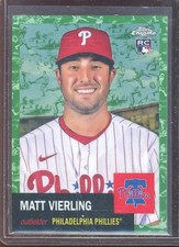 Matt Vierling 2022 Topps Chrome Platinum Toile White/Green Refractor #204 43/99