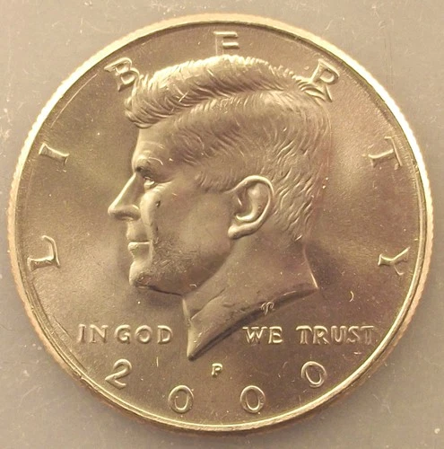 2000 P Kennedy Half Dollar From A BU Bank Roll. Nice Coin