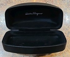 SALVATORE FERRAGAMO Black Eyeglass Glasses Sunglasses Clamshell Hard Case