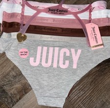Juicy Couture  Women's Bikini Underwear Panties Cotton Blend 5-Pair C  XL