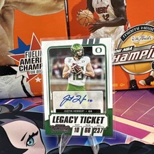 2021 Panini Contenders Draft Picks - Legacy Ticket Justin Herbert #LT-2 (AU)