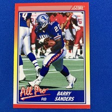 Barry Sanders 1990 Score All Pro Card #580 NFL Detroit Lions