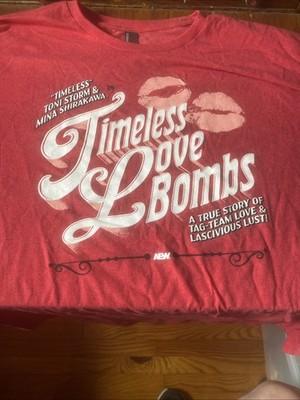 All Elite Crate Timeless Love Bombs Shirt 4XL AEW Toni Storm Mina Shirakawa