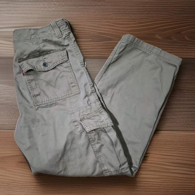 Levi's Cargo Loose Straight Pants Khaki Beige Utility Cargo Men's W34 L32