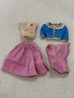 Lot Of Four Vintage Mattel Barbie Outfits Dress And Blouses And Romper