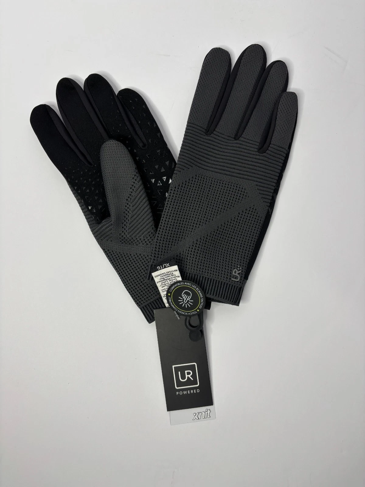 UR Powered Xnit Gloves Black/Grey Size XL New