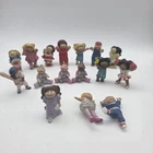 Vintage 1980's Cabbage Patch Kids Mini Figures PVC Figurines Lot of 16 Various