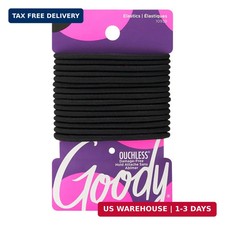Goody Ouchless Hair Elastics - No Pull, No Breakage, Tangle-Free Hold for Thick,