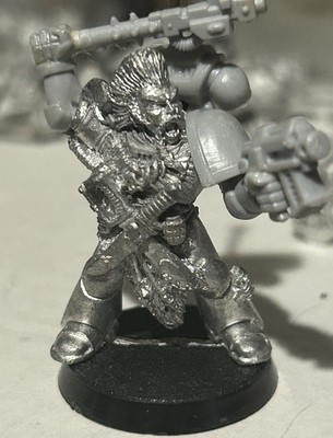 Games Workshop Warhammer 40k Space Wolves Blood Claw Sergeant Metal OOP 1992