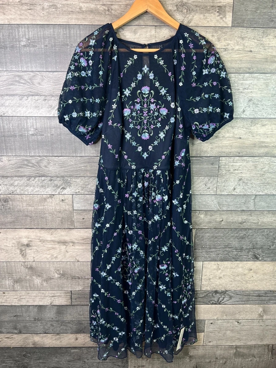 green emerald velvet dress The Great Beaded Corridor Dress in Navy Navy / 1