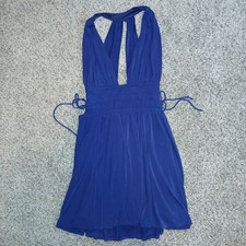 Express Halter Slinky Midnight Blue Party Dress Size Medium