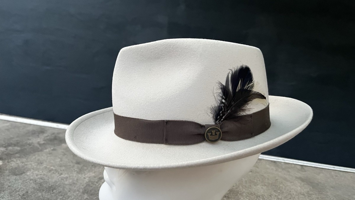 Goorin Bros. The Doctor With Feather 100% Wool Cream Fedora  display picture 1