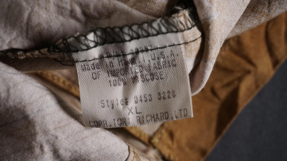 Рубашка мужская Tori Richard размер XL Santa Shock рождественская лента Nicky Hawaii праздник США - Изображение 4 из 4