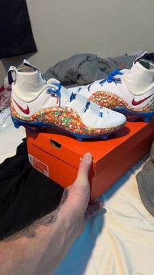 Nike LeBron IV Menace 3 LeBron Football Cleats White Multicolor Size 11