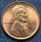 1936-P Lincoln Wheat Cent BU Red Nice Fields!!! Free S&H S6