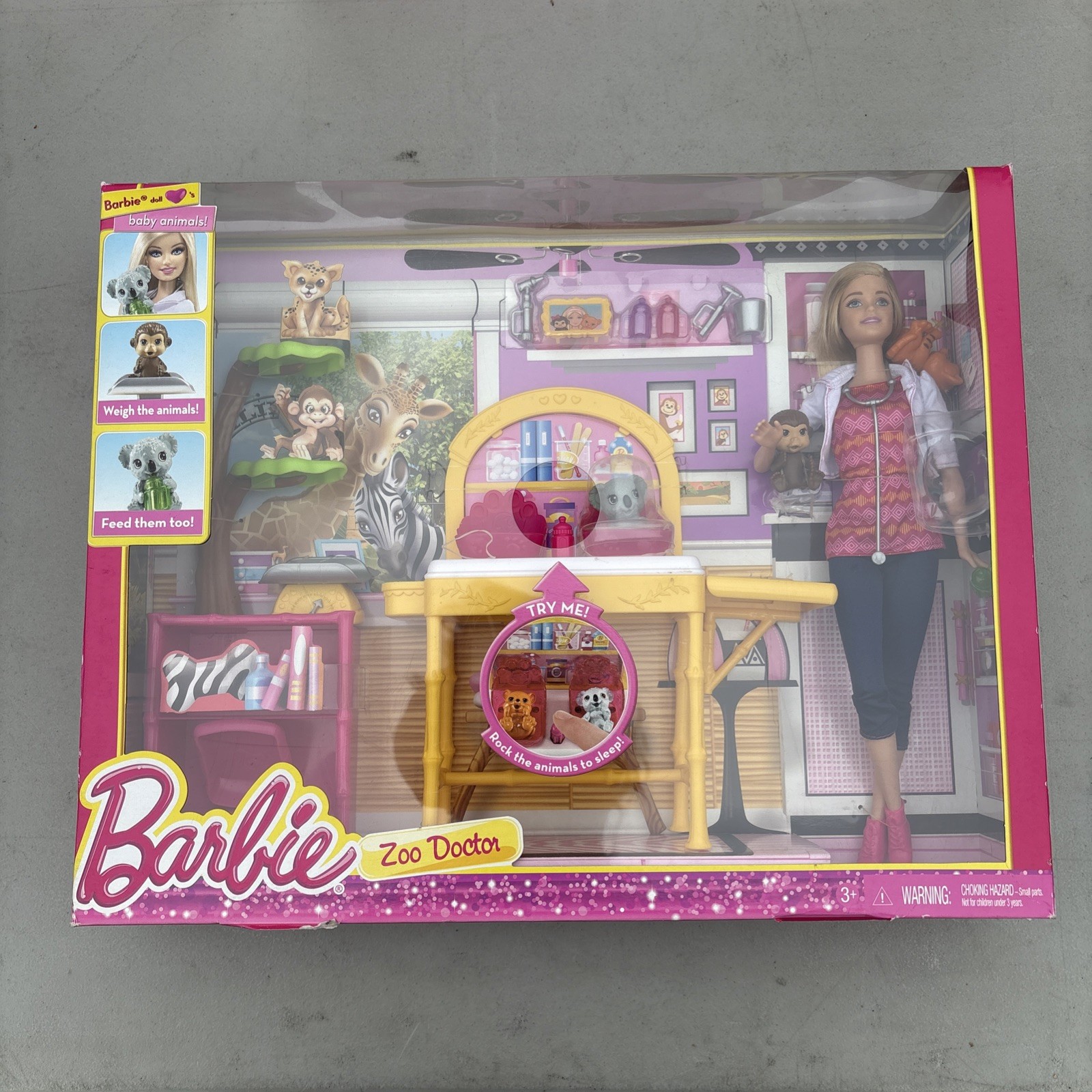 Barbie Zoo Doctor Doll With Playset Baby Animals brandnew